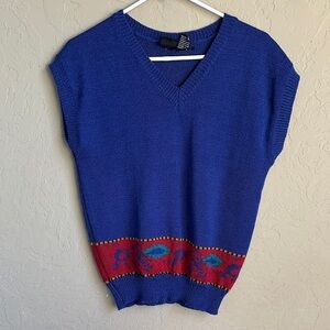 Catalina acrylic vintage sweater vest sleeveless‎ top size medium